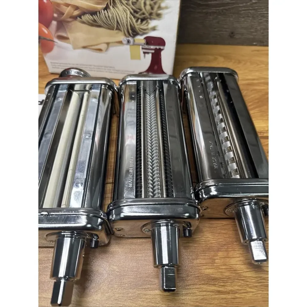 Kitchenaid 3 Piece Pasta Roller and Cutter Attachment KPRA Stand Mixer Italy